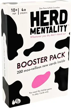 Herd Mentality: Udderly Funny Family Board Game | Easy & Fun for Big Groups of 4-20 Players | Includes 20 Extra Exclusive Questions