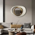 wrought iron wall mirror nordic