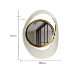 wrought iron wall mirror nordic