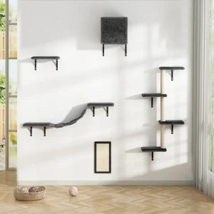 wall mounted cat climber 5 piece set