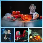 halloween mist maker 12 led fogger