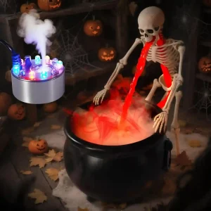 halloween mist maker 12 led fogger