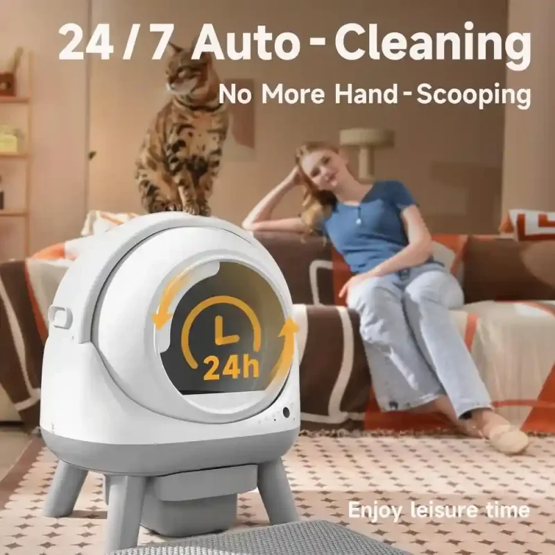 automatic cat litter box smart app health monitoring
