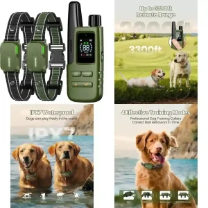 waterproof electric dog training collar 2 dogs