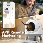 automatic cat litter box smart app health monitoring