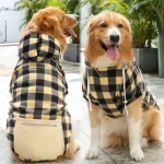 reversible plaid dog winter coat
