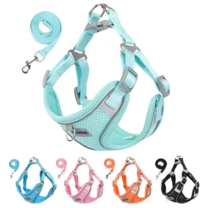 reflective dog harness leash set small dogs