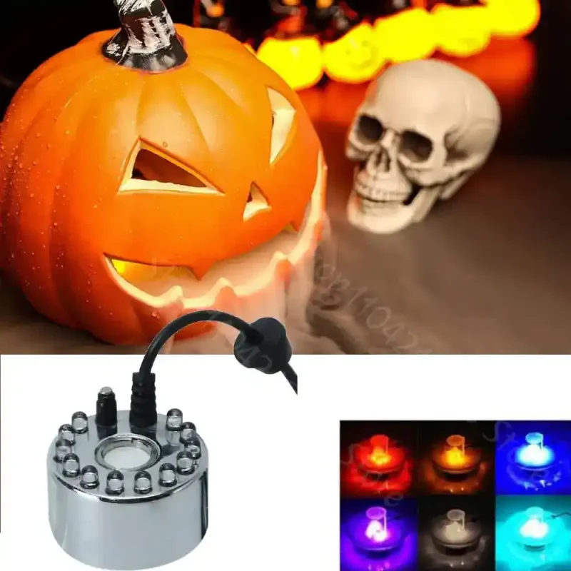 halloween mist maker 12 led fogger