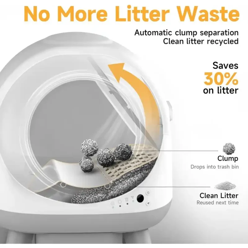 automatic cat litter box smart app health monitoring