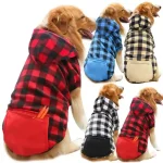reversible plaid dog winter coat