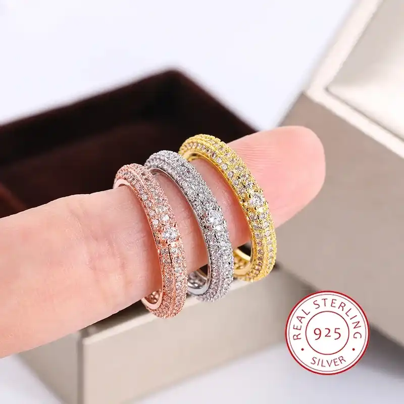 geometric white zircon ring 925 silver geometric white zircon ring 925 silver