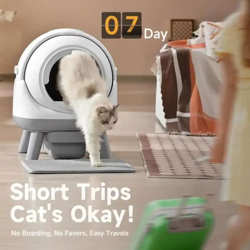 automatic cat litter box smart app health monitoring