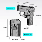 windproof double folding jet lighter gyro