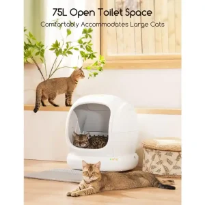 self cleaning cat litter box 75l automatic