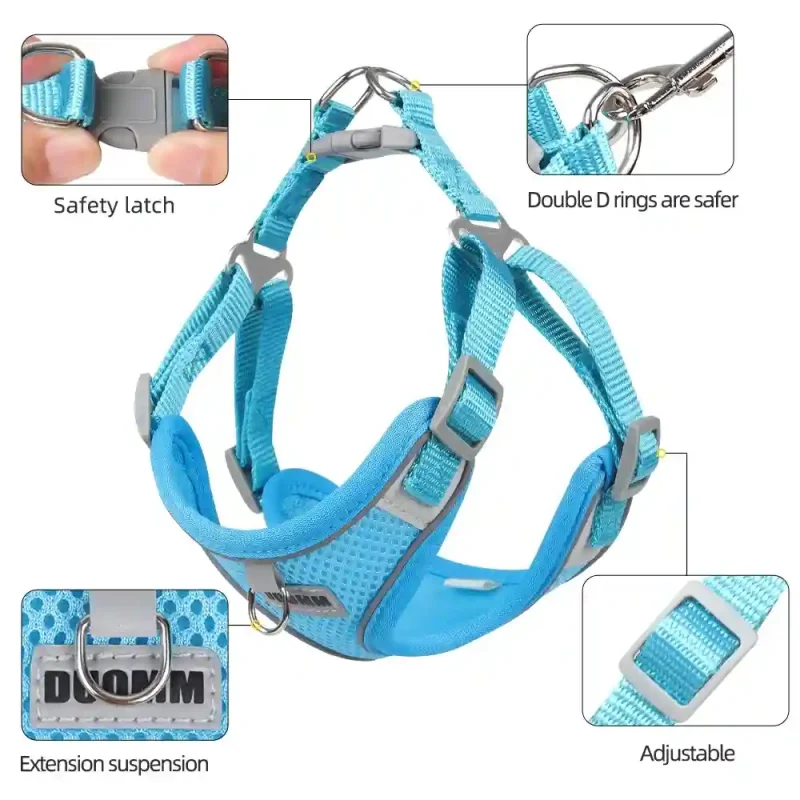 reflective dog harness leash set small dogs