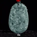 buddha stones chinese zodiac jade year of the horse luck rope necklace pendant
