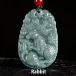 buddha stones chinese zodiac jade year of the horse luck rope necklace pendant