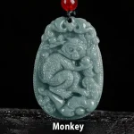 buddha stones chinese zodiac jade year of the horse luck rope necklace pendant