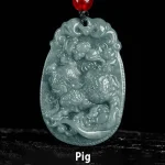 buddha stones chinese zodiac jade year of the horse luck rope necklace pendant