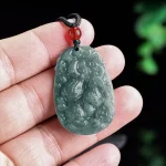 buddha stones chinese zodiac jade year of the horse luck rope necklace pendant