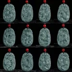 buddha stones chinese zodiac jade year of the horse luck rope necklace pendant