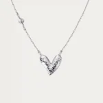 d pow baroque inspired icy peach pendant 925 silver necklace