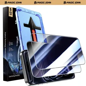 magic john 2nd generation iphone 17/ air/ pro/ pro max screen protector dust free without bubbles