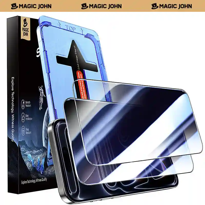 magic john 2nd generation iphone 17/ air/ pro/ pro max screen protector dust free without bubbles magic john 2nd generation iphone 17/ air/ pro/ pro max screen protector dust free without bubbles