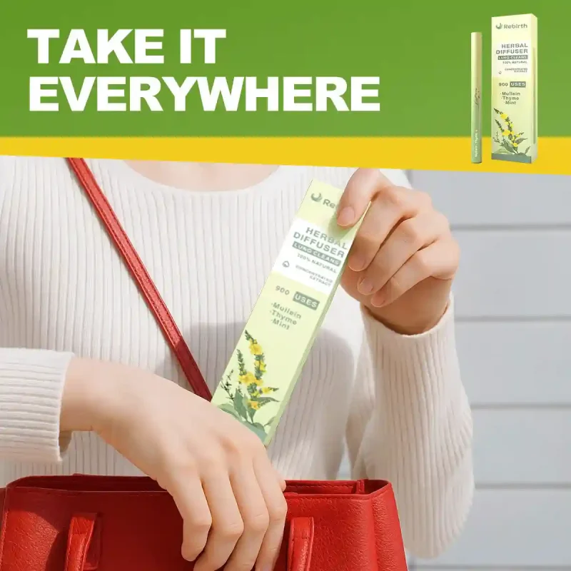 new upgraded 900 uses rebirth herbal diffuser with mullein, thyme and mint