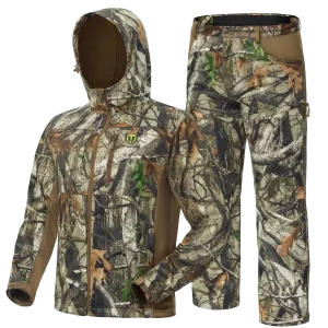 men's hunting clothes,silent water resistant camo hunting suits