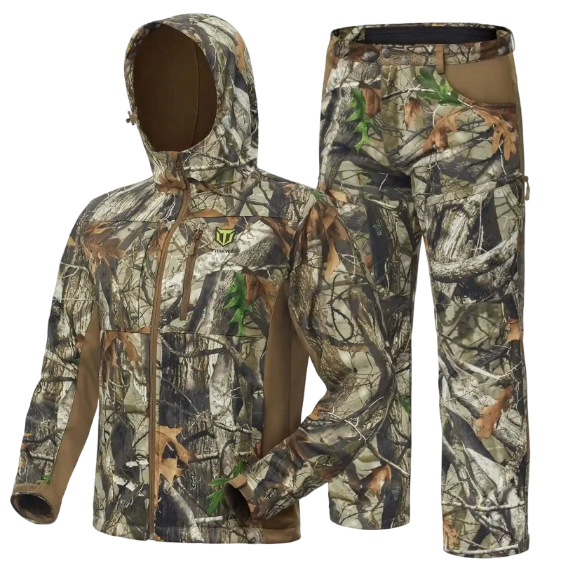men's hunting clothes,silent water resistant camo hunting suits