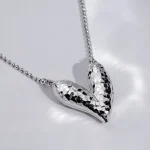 d pow baroque inspired icy peach pendant 925 silver necklace