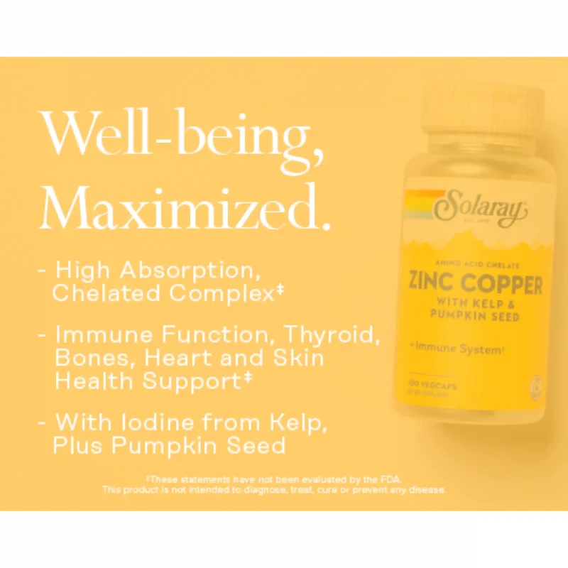 zinc copper amino acid chelate with kelp & pumpkin seed