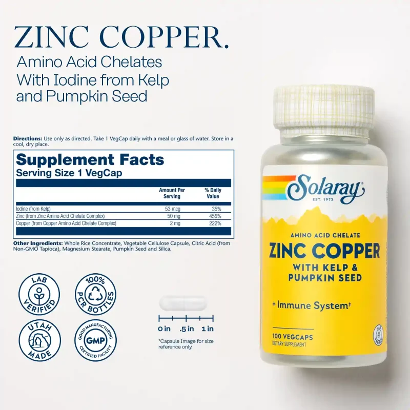 zinc copper amino acid chelate with kelp & pumpkin seed
