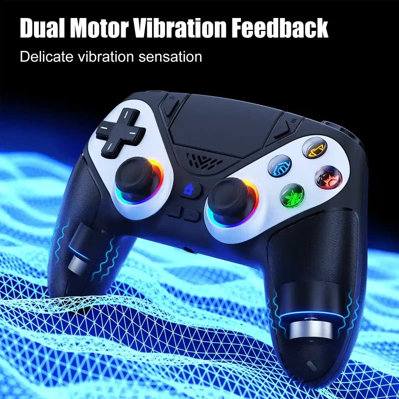 controller for ps5/playstion 5 pro/slim/pc wireless gamepad hall effect trigger rgb turbo vibration programmable button joystick