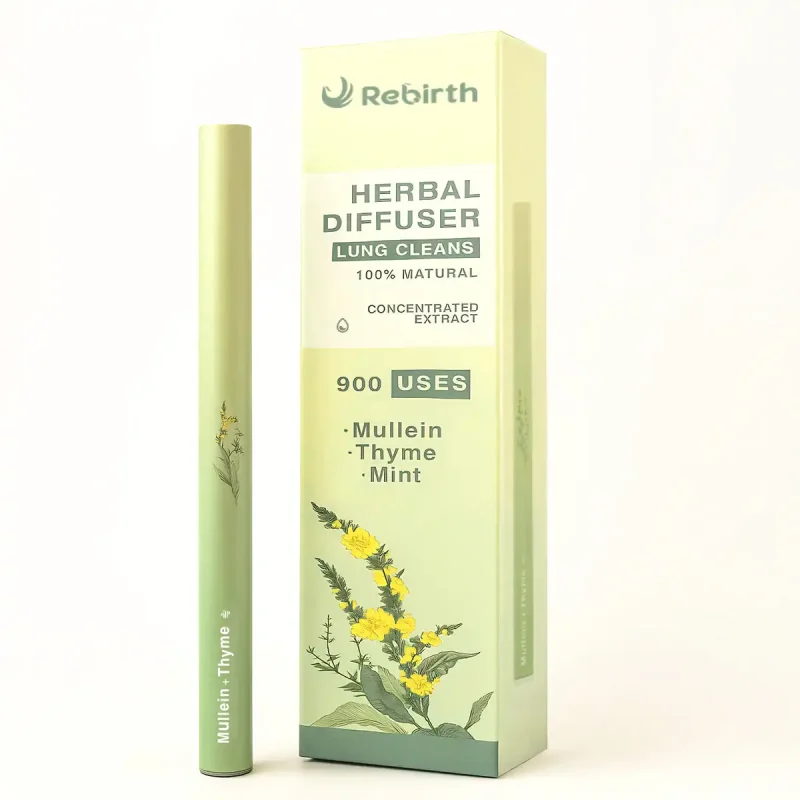 new upgraded 900 uses rebirth herbal diffuser with mullein, thyme and mint