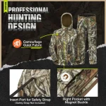 men's hunting clothes,silent water resistant camo hunting suits